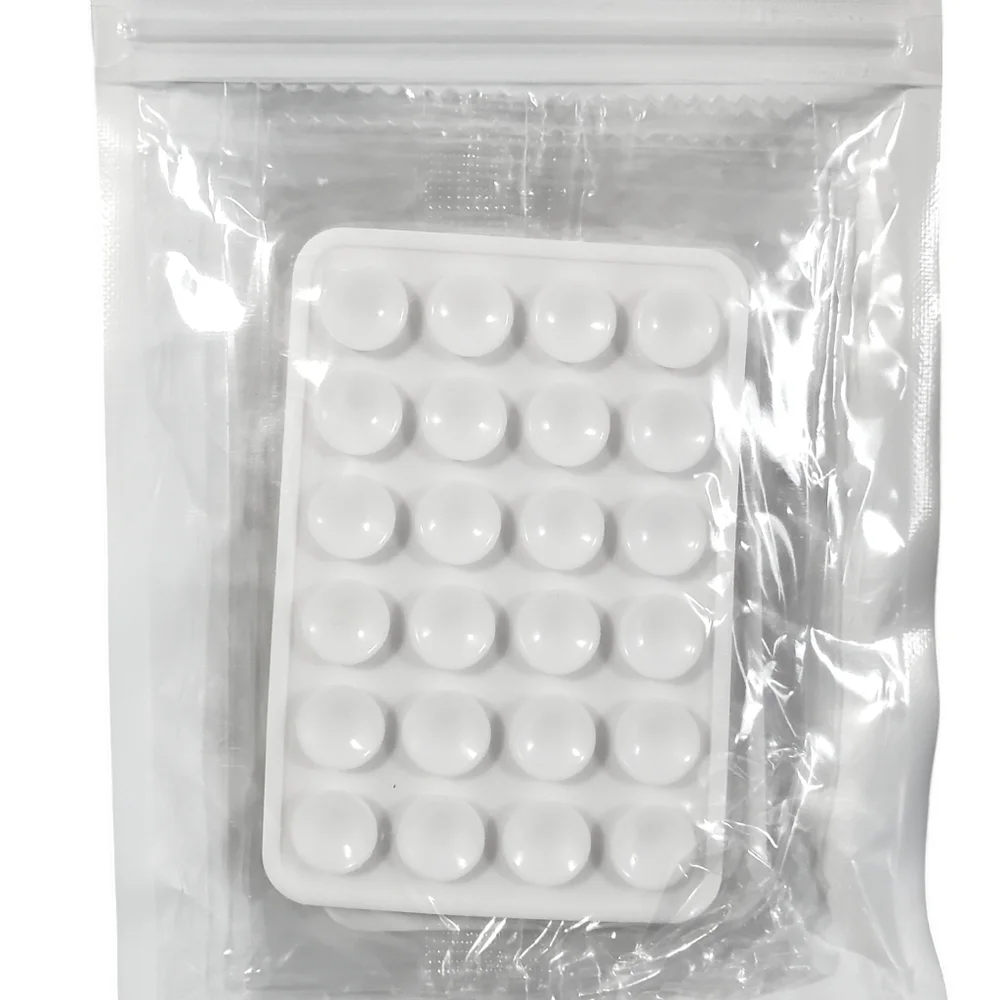 Silicone Double-Sided Suction Phone Case Strong Grip Pads 3 Pack - White
